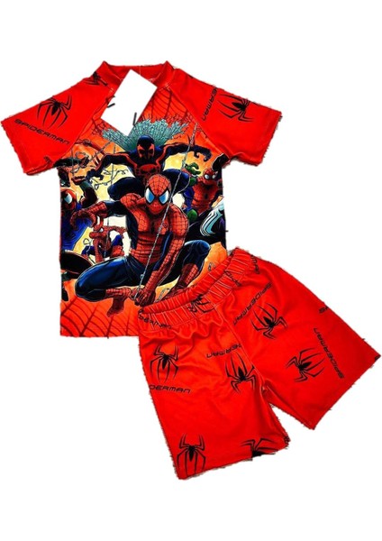 Karakter Baskılı Erkek Çocuk Fermuarlı Mayo