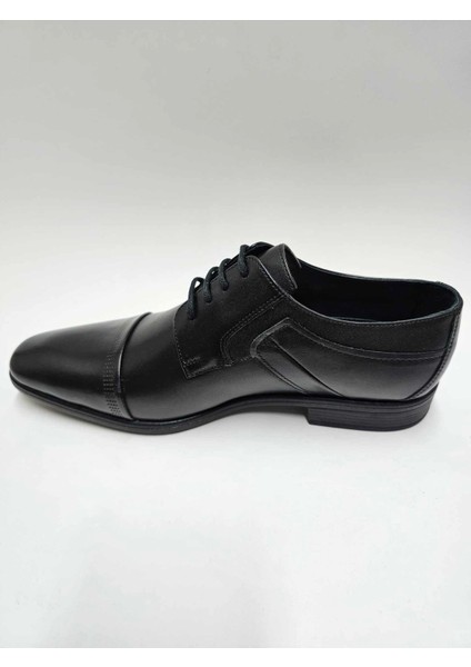 Hakiki Deri Bağcıklı Siyah Klasik Kauçuk Tabanlı Erkek Ayakkabı C-87412PBCK modelleri