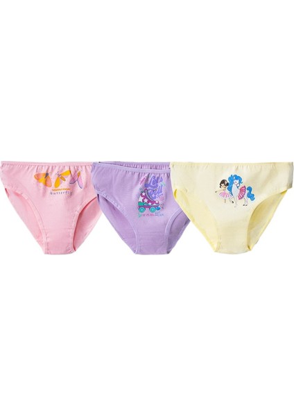 Kız 2-13 Yaş Karekter Desenli Slip Külot
