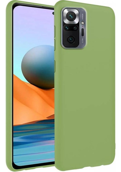 Xiaomi Redmi Note 10 Pro İnce Mat Silikon Kılıf Yeşil