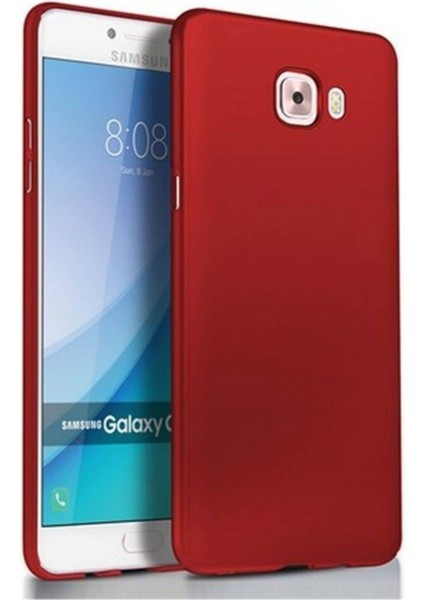 Samsung Galaxy C5 Premium Silikon Kılıf Bordo
