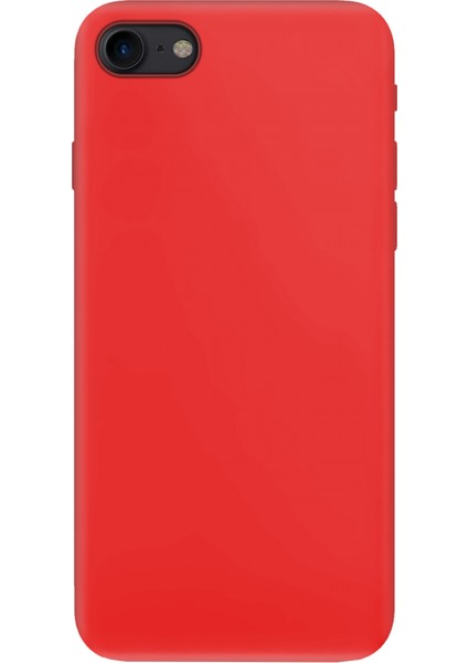 Apple iPhone Se 2020 Ince Mat Silikon Kılıf Kırmızı