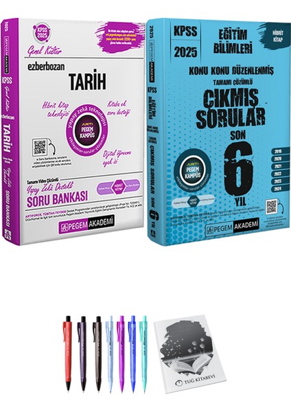 2025 Kpss Eğitim Bilimleri Konu Konu Düzenlenmiş Tamamı Çözümlü Çıkmış Sorular Son 6 Yıl - 2025 Ezberbozan Kpss Tarih Soru Bankası