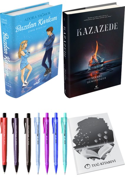 Kazazede 1 Ciltli ve Buzdan Kıvılcım Ciltli Adora Yağmur 2li Set