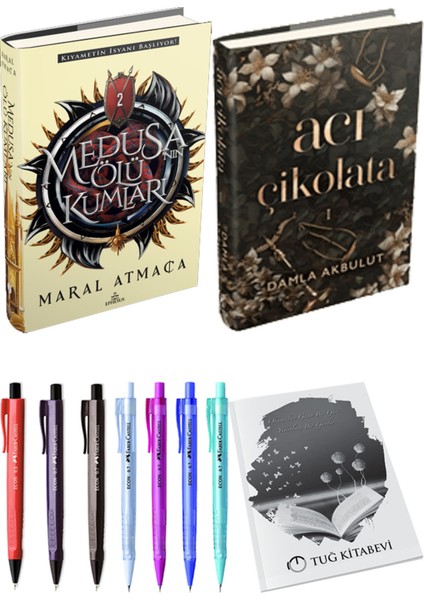 Acı Çikolata Ciltli ve Medusanın Ölü Kumları 2 Ciltli Maral Atmaca 2li Set