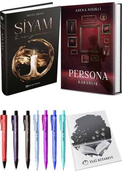 Persona Karanlık Ciltli ve Epsilon Yayınevi Siyam 1 Ciltli Beyza Aksoy 2li Set