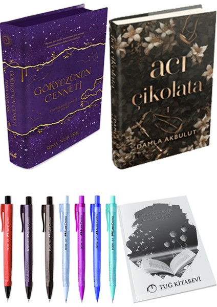 Acı Çikolata Ciltli ve Gökyüzünün Cenneti 4 Ciltli Sena Nur Işık 2li Set
