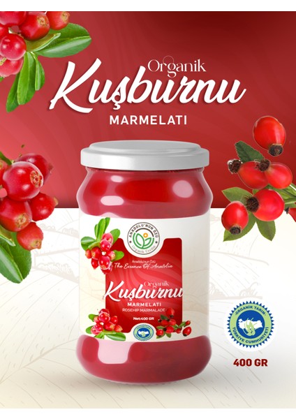 Organik Kuşburnu Marmelatı ''400gr''