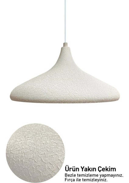 Champion Dokulu Açık Krem Rengi Tekli Avize Sarkıt Lamba Yemek Masası Oturma Odası Mutfak fiyatları