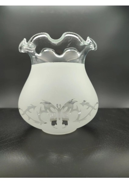 Fanus Mat Avize Camı (Boy 13 cm ,çap 11 cm )