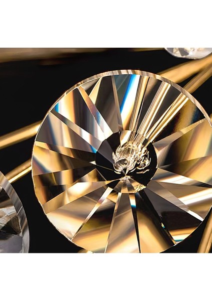 Luxury Collection Modern Sarkıt Kristal Taşlı Avize Yemek Masası Elips Gold Sarı 100 cm indirimleri