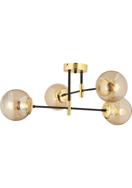 Maral 4lü Siyah Gold Bal Camlı Modern Koridor Mutfak Salon Retro Avize fiyatları