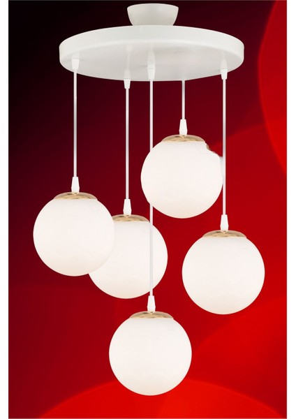 Sarkıt Tepsi Beyaz 5'li Beyaz Glop Camlı Düz Aşağı Bakan Lüks Avize fiyatları