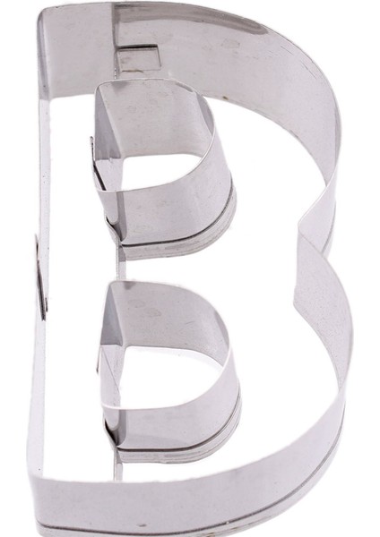 Kek Kurabiye ve Pasta Kalıbı Metal B Harfi Büyük Boy Alfabe 8.5 cm