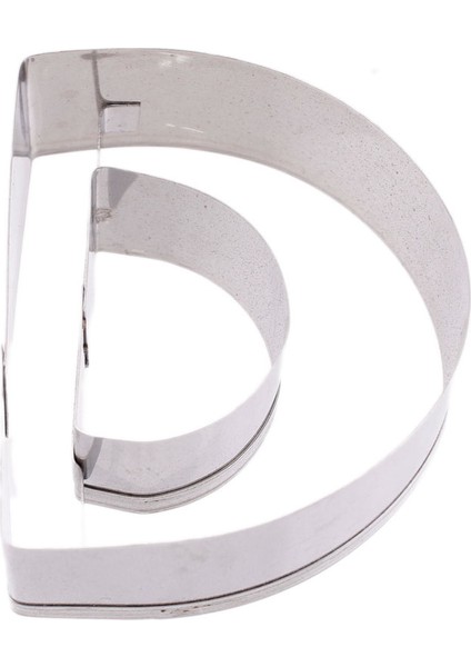Kek Kurabiye ve Pasta Kalıbı Metal D Harfi Büyük Boy Alfabe 8.5 cm