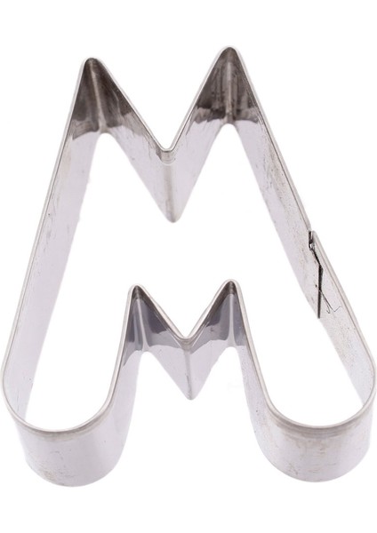 Kek Kurabiye ve Pasta Kalıbı Metal M Harfi Büyük Boy Alfabe 8.5 cm