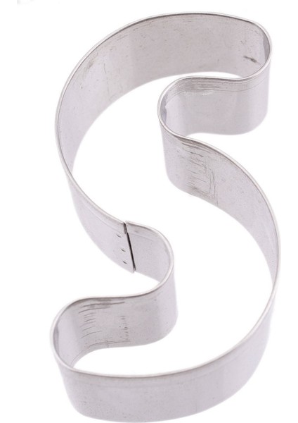 Kek Kurabiye ve Pasta Kalıbı Metal S Harfi Büyük Boy Alfabe 8.5 cm