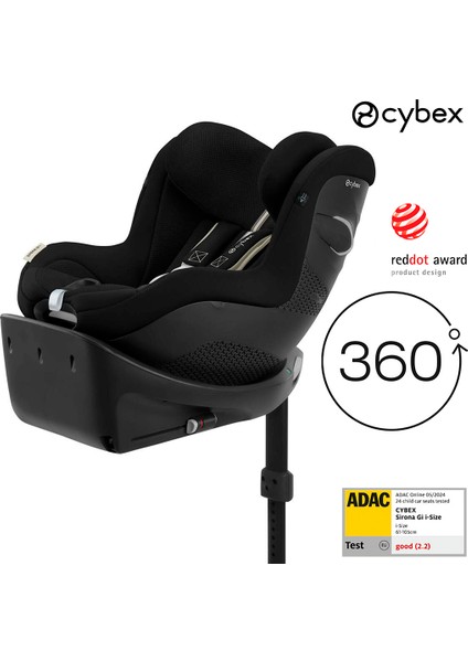 Sirona Gi Isize Plus (Terletmeyen Özel KUMAŞ)(360 Derece Dönen Isofix Bebek Oto Koltuğu 61-105 cm Yaklaşık 3 Aydan 4 Yaşa)