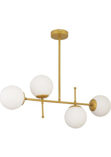 Günay 4lü Gold Modern Mutfak Yemek Masası Üstü Yatak Odası Salon Avize modelleri