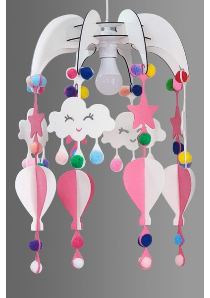 Design Otto Dream Light Dekoratif Çocuk Odası Avize Bebek Odası Avize Pembe