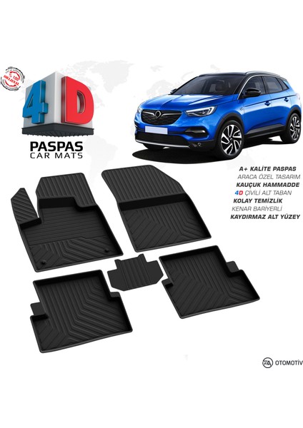 Opel Grandland x 4d Havuzlu Paspas 2017 - 2021 Model