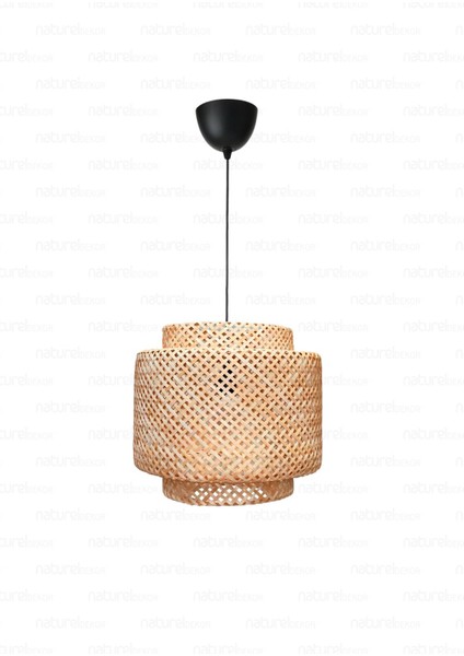 Sinnerlig Bambu Avize 30 cm - Iskandinav, Modern, Bohem, Rattan Avize, Aydınlatma