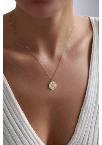 14 Ayar Altın Vintage Kolye