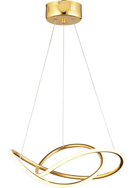 Belina Gold Sarkıt 48 Watt Ofis Avizeleri 3 Renkli Ledli Modern Mutfak Banyo Salon Sarkıt Avize