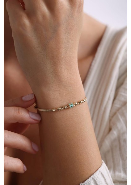 14 Ayar Altın Tasarım Bileklik EKM4892 fiyatları