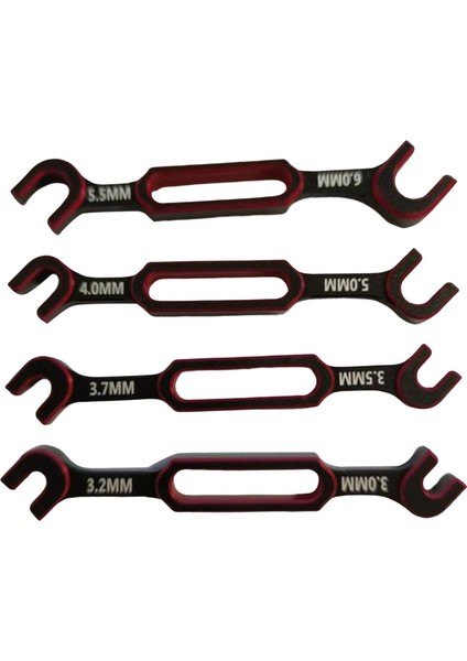 4x Top Rot Sökme ve Montaj Aletleri Hobi Araba Kırmızı Için Alüminyum Alaşım (Yurt Dışından)