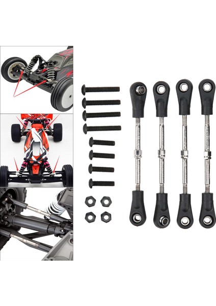 4pcs Metal Rc Araç Direksiyon Çubuğu Hsp Hpı Araçlar Vidalı Somunlar Parçaları 68MM-77MM (Yurt Dışından) indirimleri