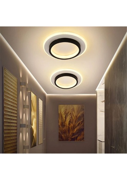 Akrilikli Yuvarlak Kumandalı,dimli 3 Işık Renkli 24 cm LED Tavan Lambası, Modern Avize