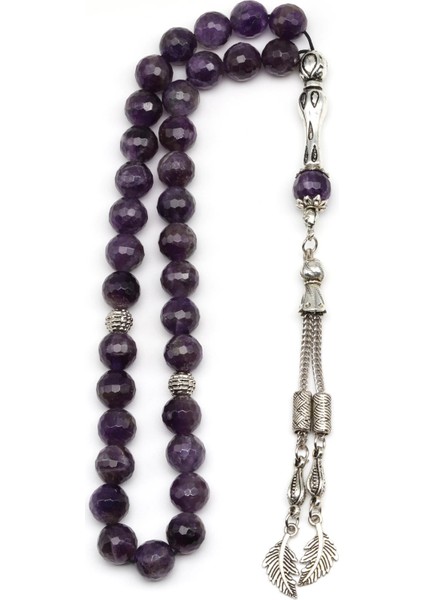 Ametist Doğal Taş Tesbih 10 mm Fasetli Küre Kesim fiyatları