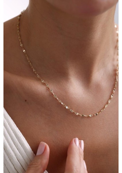 14 Ayar Altın Aynalı Zincir fiyatları