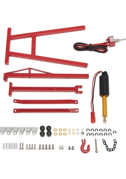 1/8 1/10 Rc Motor Vinç Askısı Vinç Krikoları Dekorasyon Aksesuarı Kırmızı (Yurt Dışından)