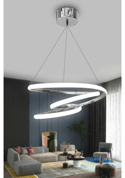 Krom Galaksi Beyaz Işık Ledli Avize fiyatları