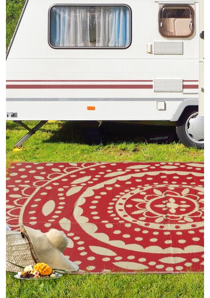 Savana XL Plaj Kamp Karavan Piknik Bahçe Halısı Balkon Teras Hasır Mat Savan Halı 240x330