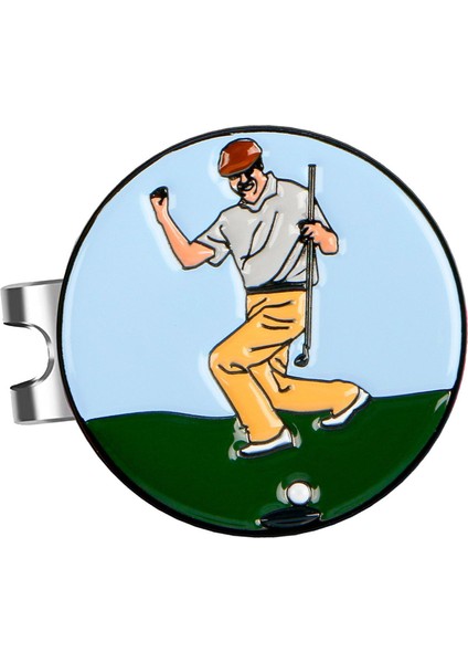 Golf Işaretleyici Ş Golfçü Hediye Yuvarlak Icı Metal Golf Işaretleyici C (Yurt Dışından)