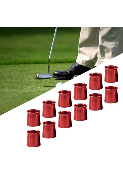 12 Golf Ferülleri Ucu Adapt Aksesuarları Golf Kulübü Şaft Kırmızı (Yurt Dışından) fırsatları