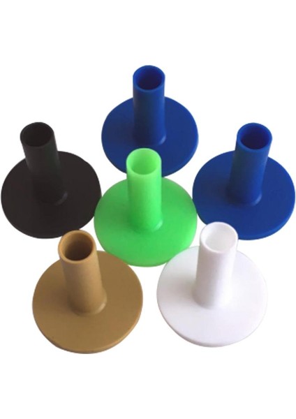 6 Kauçuk Golf Sürüş Tees Kullanılabilir Golf Aksesuarları Dia. 55MM 54MM (Yurt Dışından)