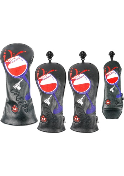 4x Fashion Golf Club Head, Sayı Tag Unisex Cup Siyah ile Ahşap Headcover'ı Kapsar (Yurt Dışından) modelleri