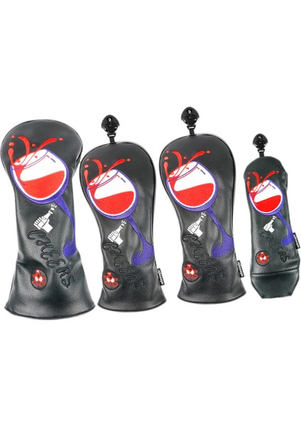4x Fashion Golf Club Head, Sayı Tag Unisex Cup Siyah ile Ahşap Headcover'ı Kapsar (Yurt Dışından) fırsatları