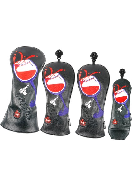 4x Fashion Golf Club Head, Sayı Tag Unisex Cup Siyah ile Ahşap Headcover'ı Kapsar (Yurt Dışından) indirimleri
