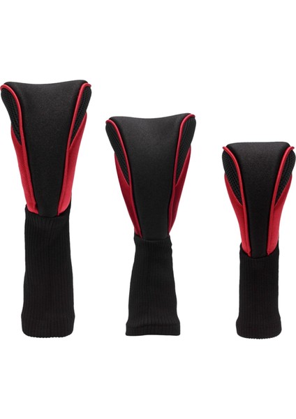 3x Golf Dayanıklı Golf Hibrit Örtüsü Golf Kulübü Baş Örtüleri ve Kırmızı (Yurt Dışından)