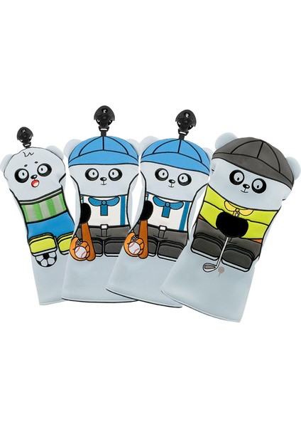 Değiştirilebilir No. Etiketi ile 4 Adet Golf Cue Koruması Golf Kulübü Kafa Kapakları Mavi (Yurt Dışından) fiyatları