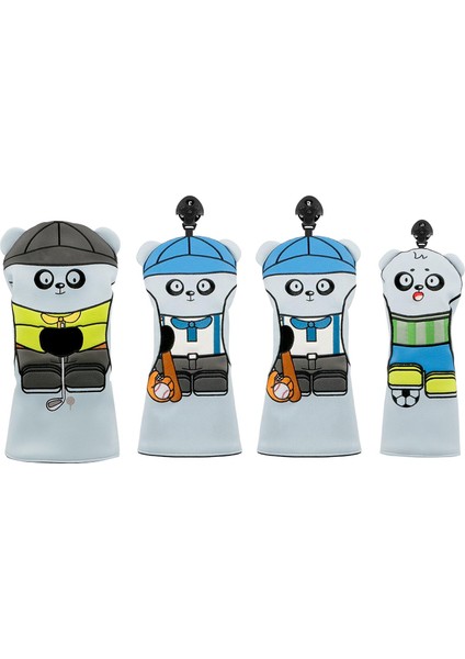 Değiştirilebilir No. Etiketi ile 4 Adet Golf Cue Koruması Golf Kulübü Kafa Kapakları Mavi (Yurt Dışından) indirimleri