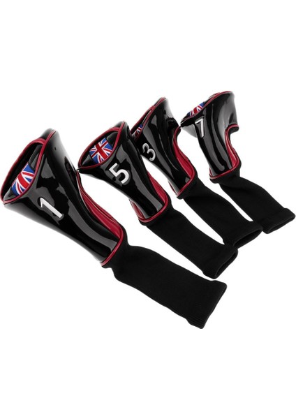 4 /paket Numarası Etiketleri Golf Kapakları Golf Kulübü Koruyucusu Headcovers Kırmızı (Yurt Dışından) fiyatları