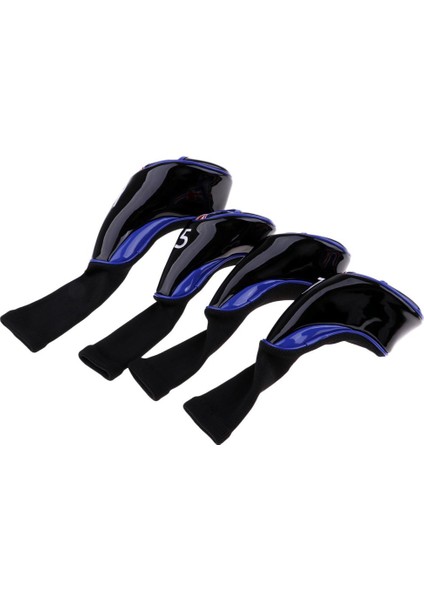 4 /paket Club Golf Kapakları Headcovers Numarası Etiketleri Nakış Mavi (Yurt Dışından) fırsatları