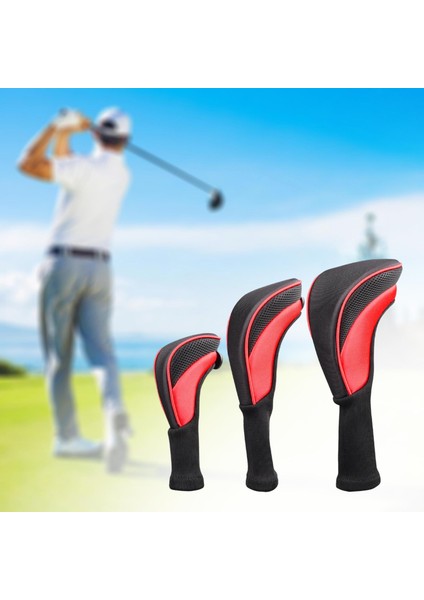 Değiştirilebilir Golf Kulübü Örtüsü Örgü Başlıklar Kırmızı (Yurt Dışından) indirimleri