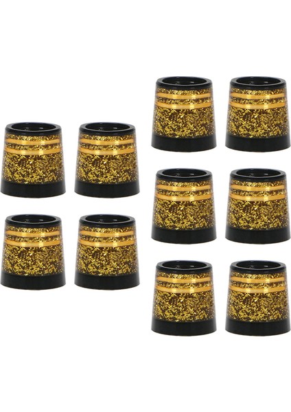 10X Konik Golf Kulübü Demir Ferrules Sleeves Premium 9.3X14X13.8MM 0.370 Altın (Yurt Dışından)